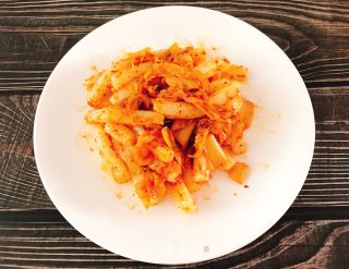 辣白菜炒年糕的做法步骤：6