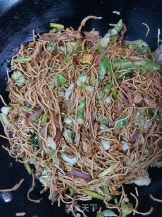炒熟面条的做法步骤：11