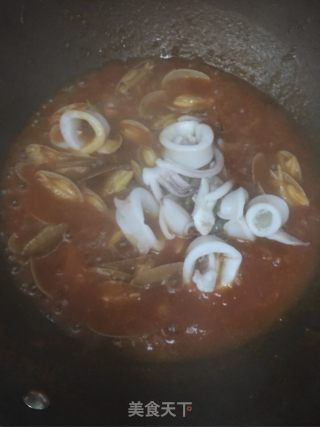 海鲜番茄意大利面的做法步骤：11