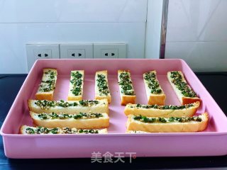 蒜香吐司条的做法步骤：18