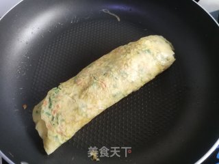 香葱胡萝卜厚蛋烧的做法步骤：8