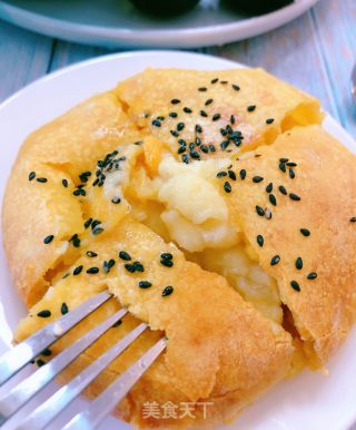 榴、芒果拉丝奶酪饼的做法步骤：23