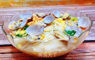 #鸡蛋#西红柿鸡蛋蚬子面的做法步骤：13