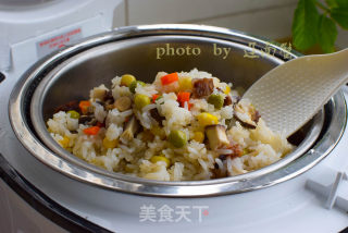 香肠豌豆焖饭的做法步骤：6