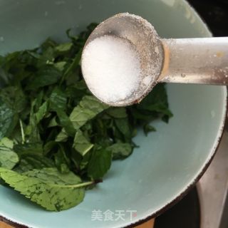 “鸡蛋”薄荷煎蛋的做法步骤：5