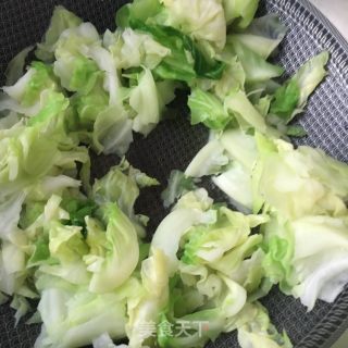 烧肉炒包菜的做法步骤：5