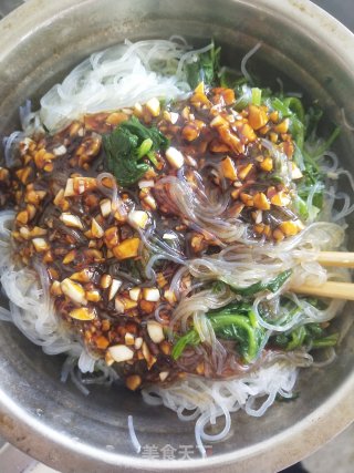 粉丝拌菠菜的做法步骤：6