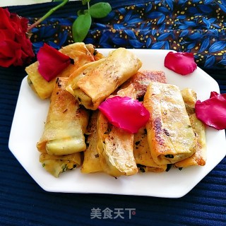 韭菜盒子（煎饼款）的做法步骤：18