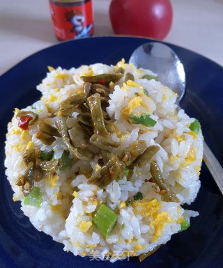 鸡蛋芦笋炒饭的做法步骤：9