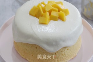 爆浆杨枝甘露蛋糕(6寸）的做法步骤：18