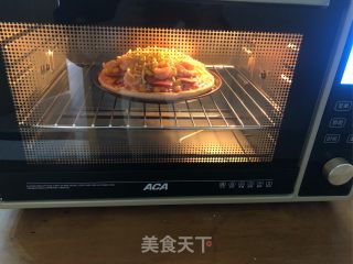虾仁火腿披萨的做法步骤：7