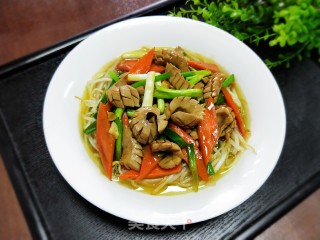 腰花炒豆芽的做法步骤：16