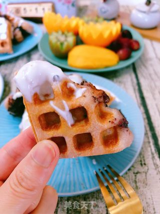 甘蓝杂粮果仁华夫饼的做法步骤：17