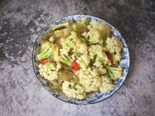 有机花菜炒粉条的做法步骤：9