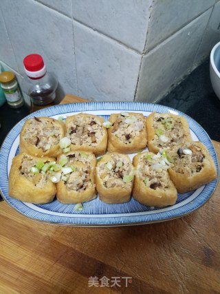豆腐卜酿香菇肉末的做法步骤：13