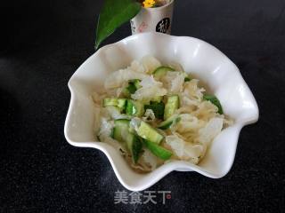 银耳拌黄瓜的做法步骤：5