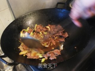 京葱爆牛肉的做法步骤：5
