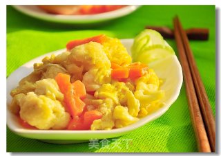 菜花炒鸡蛋的做法步骤：3