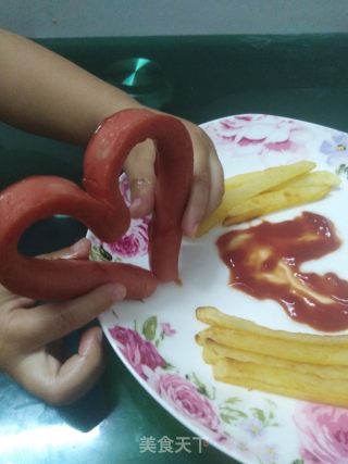 儿童爱心土豆薯条的做法步骤：11