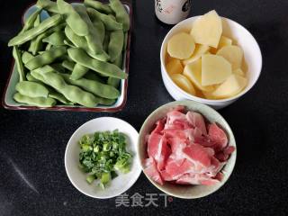 油豆角炖肉的做法步骤：2