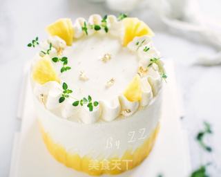 百香果凤梨奶油蛋糕的做法步骤：17