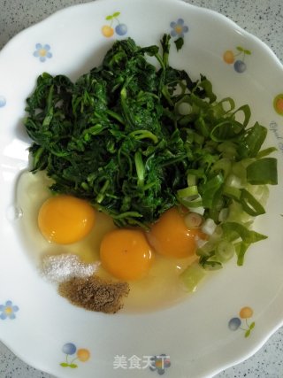 荠菜煎鸡蛋的做法步骤：8