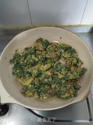 荠菜煎鸡蛋的做法步骤：11