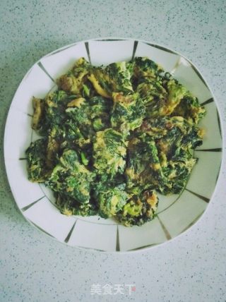 荠菜煎鸡蛋的做法步骤：12