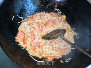 蚝油西红柿金针菇的做法步骤：11