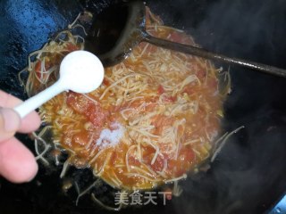 蚝油西红柿金针菇的做法步骤：13