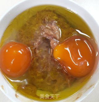 咸鸭蛋蒸肉的做法步骤：6