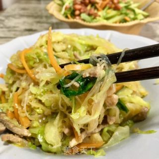 粉丝炒包菜的做法步骤：19
