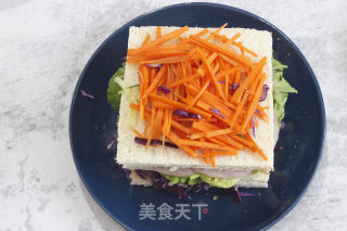 全麦果蔬三文治的做法步骤：4