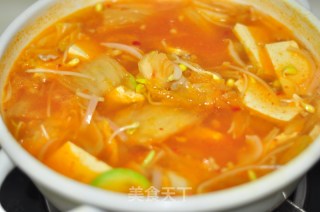 韩式泡菜风味汤面的做法步骤：4