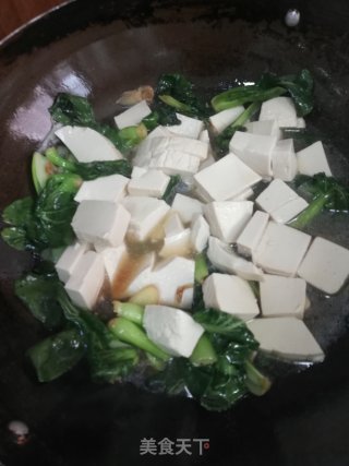 家常版青菜豆腐的做法步骤：3