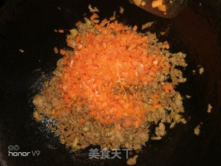 肉末胡萝卜丁焖豆腐的做法步骤：7