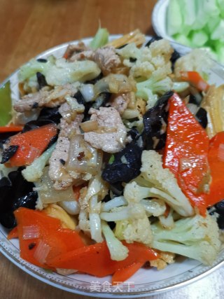 干锅菜花的做法步骤：16