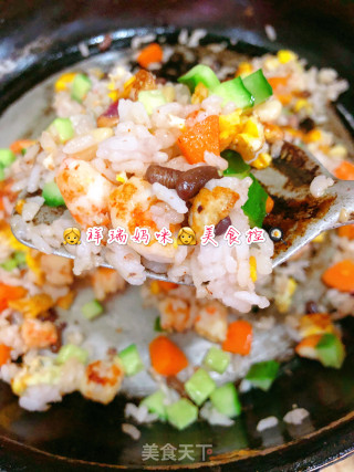 ????‍????仙草烹饪????cooking????‍????：????海鲜????坚果????蛋炒饭的做法步骤：9