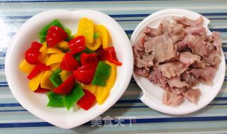 彩椒炒牛肚头的做法步骤：6