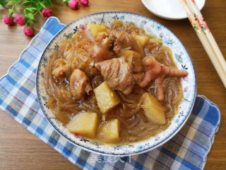 油鸡土豆炖粉条的做法步骤：11