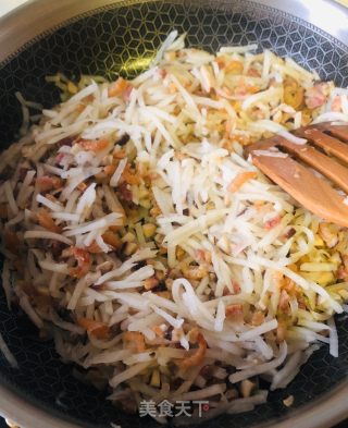 腊味萝卜糕的做法步骤：10