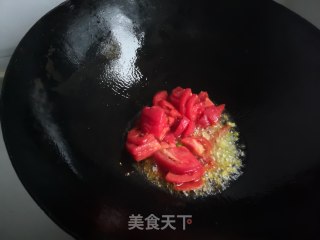 西红柿青菜抻面的做法步骤：15
