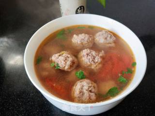 西红柿牛肉丸子汤的做法步骤：8