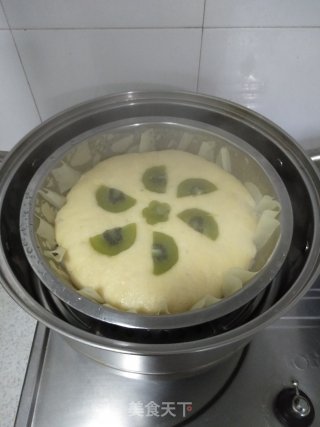 小米面猕猴桃发糕的做法步骤：5