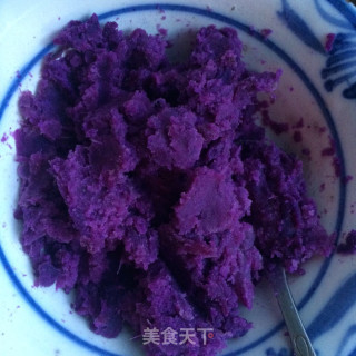 低脂紫薯饼的做法步骤：3
