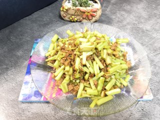 肉末炒空心菜梗的做法步骤：8