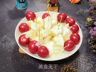 圣女果甜瓜拌酸奶的做法步骤：5