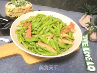 香肠炒芸豆的做法步骤：8