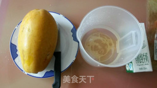 木瓜牛奶冻的做法步骤：1