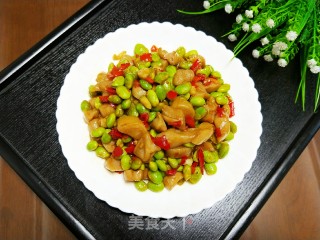 萝卜干炒毛豆的做法步骤：9